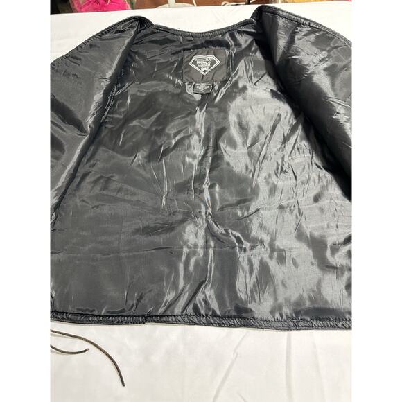 Biker Vest Mens XL Buffalo Leather Diamond Plate Live to Ride Motorcycle Patches - Picture 12 of 16